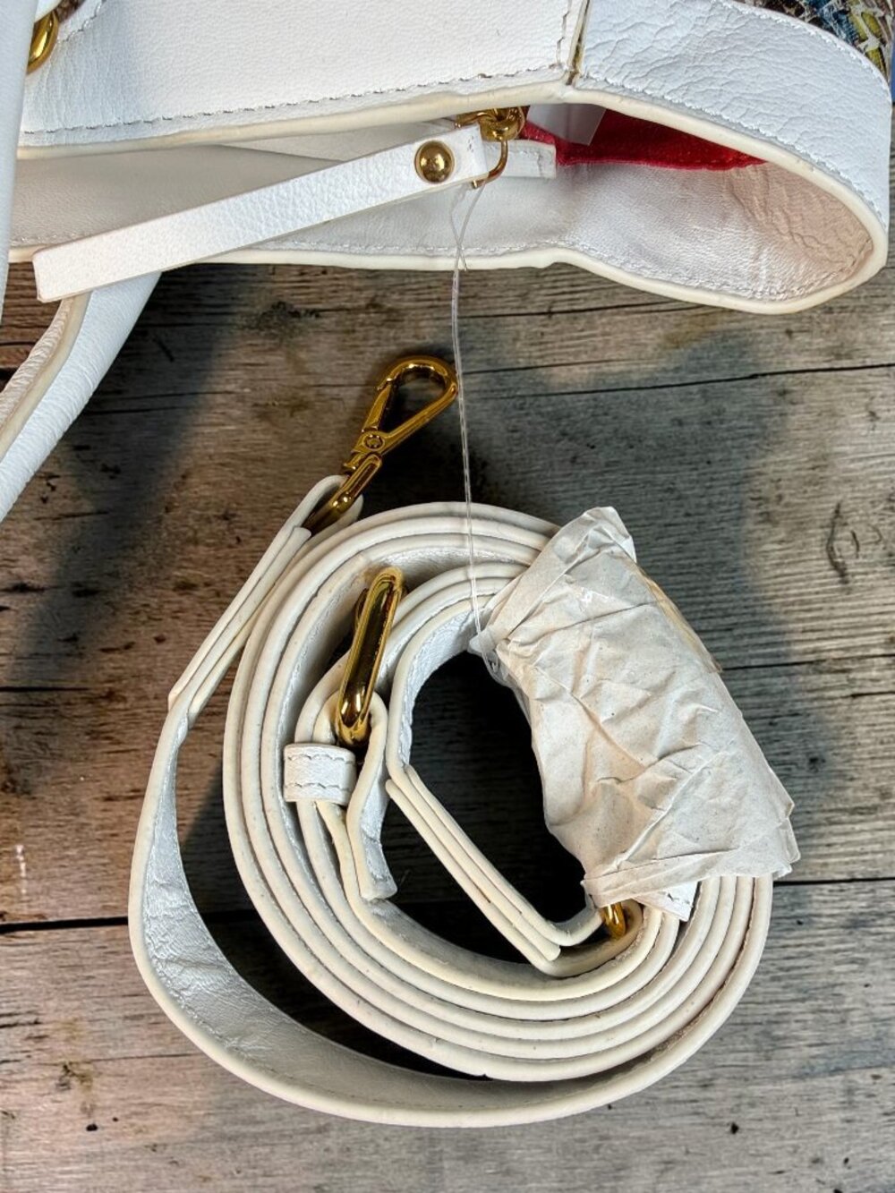 Sharif 1827 Studio Leather and Snake Foil Top Handle Shoulder Bag - SAMPLE BAG - Picture 12 of 15